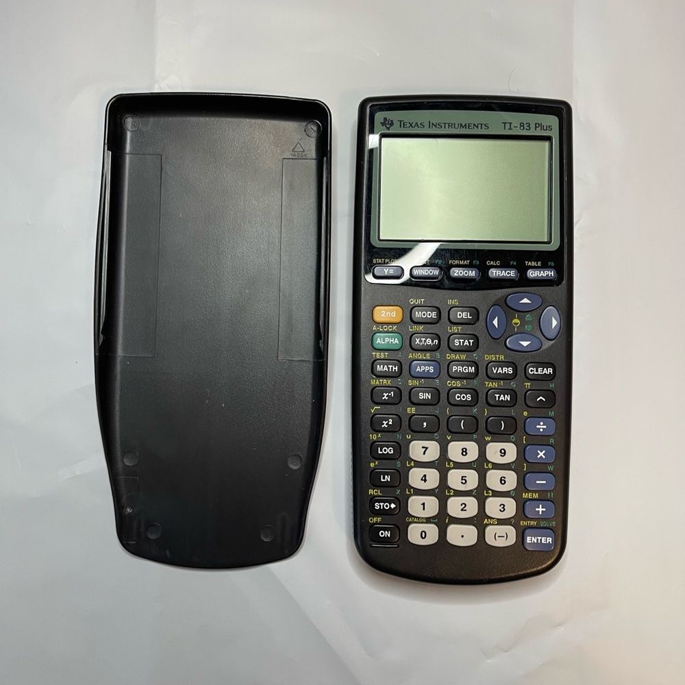 TI - 83 Texas Instruments Graphing Calculator with Black Cover